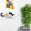 Ceiling-mounted cat hammock for elevated relaxation