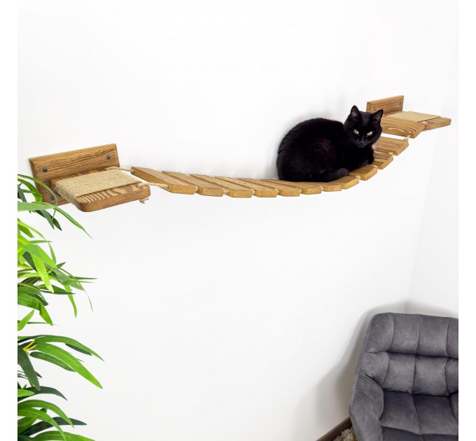 Comfortable floating cat bridge – fun wall playground