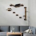 Cat wall furniture set with climbing wall and steps