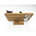 Cat shelves with space for food and water bowls