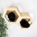 Modern wooden hexagon cat bed – perfect wall-mounted furniture
