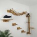 Comfortable wooden furniture set for cats