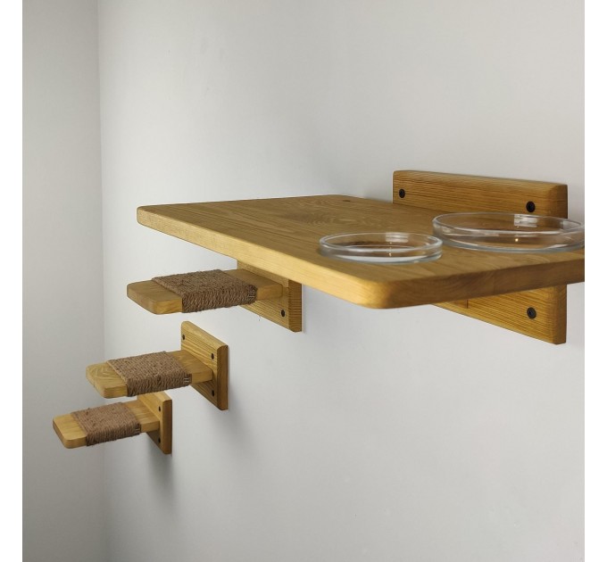 Cat shelves wooden cat food shelf