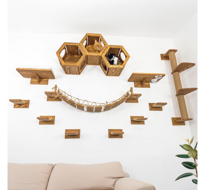 Furniture set of 13 items for cats