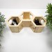 Wooden hexagon cat house – comfortable wall bed