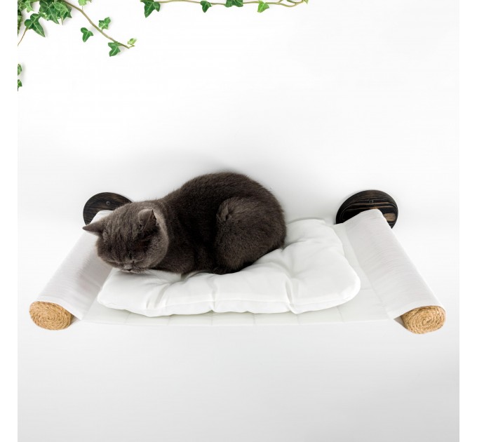 Cat shelf with hammock and wall bed, furniture for cats