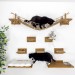 Cat tree with 5 steps - cat bridge cat shelves cat ladder