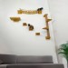 Cat wall furniture set with climbing wall and steps