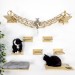 Cat tree with 5 steps - cat bridge cat shelves cat ladder