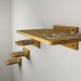 Cat wall steps and feeder shelf