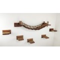 Cat climbing wall set – bridge and step perches for active cats