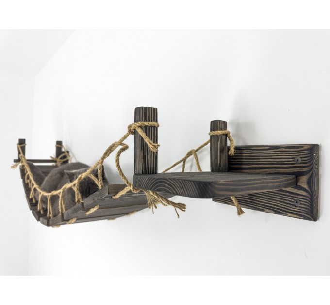 Cat climbing wall playground – bridge and step set