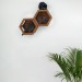 Honeycomb hexagon cat shelf – modern wooden bed