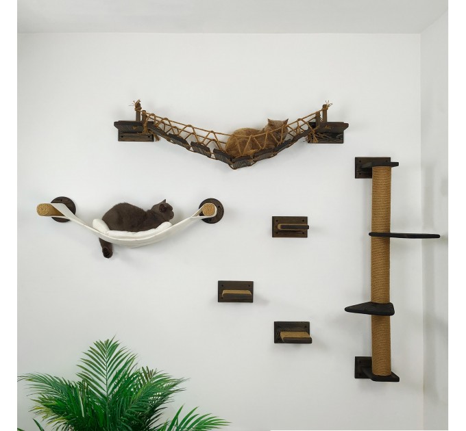 Comfortable modern furniture set for cats