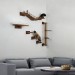 Cat wall furniture set with climbing wall and steps