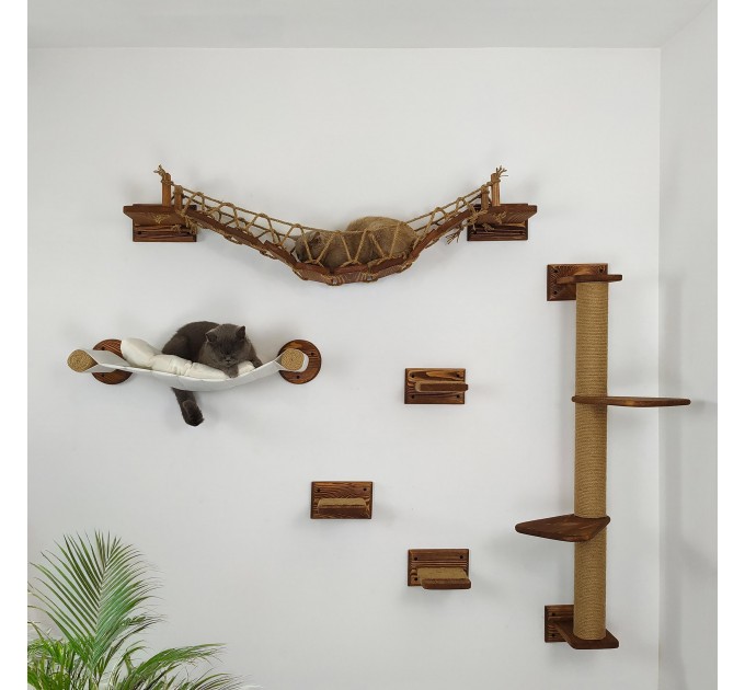 Comfortable modern furniture set for cats