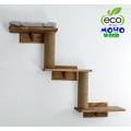 Wall mounted cat shelves and beds combo
