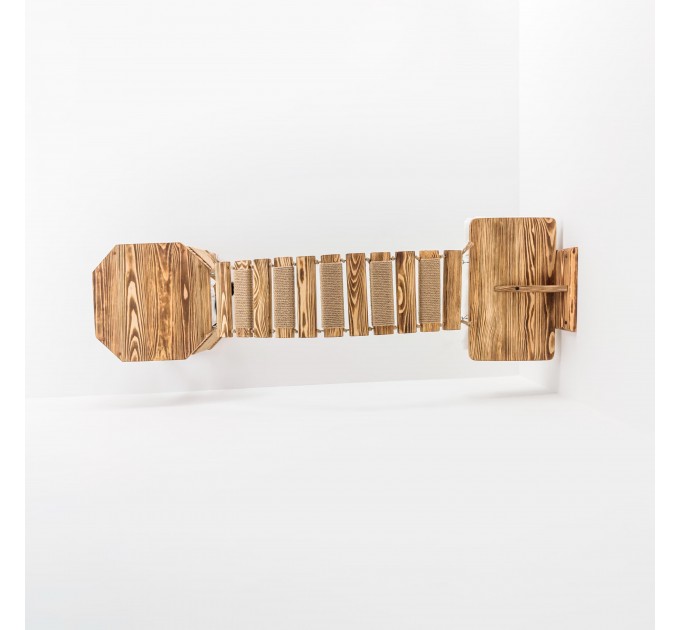 Ceiling cat furniture set with bed and bridge