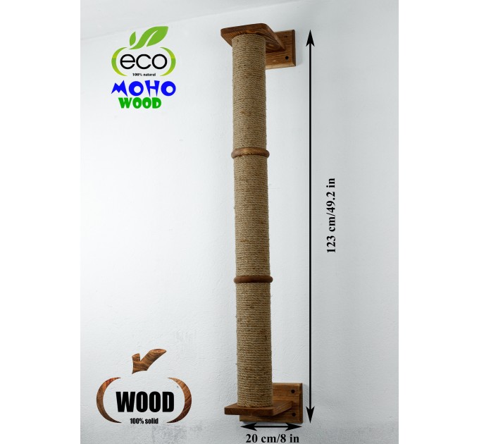 Wall-mounted cat bridge & climbing playground set
