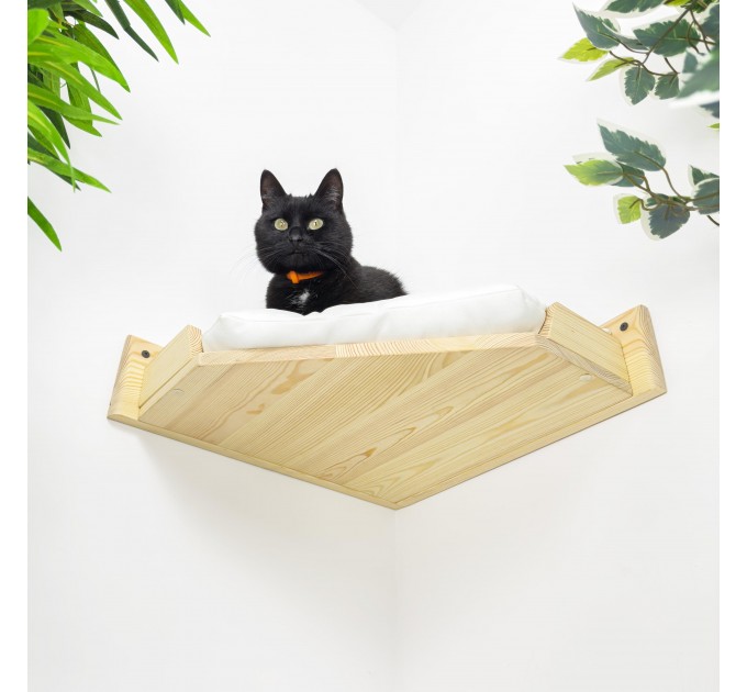 Corner cat bed wall mounted