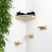 Corner cat bed, natural cozy nook for felines