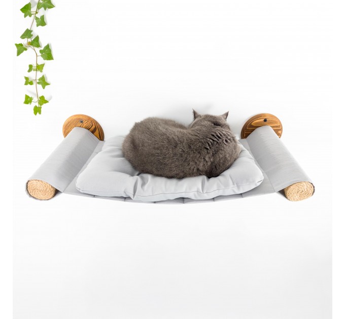 Cat shelf with hammock and wall bed, furniture for cats