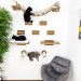 Wooden cat wall furniture set with bridge