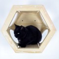 Stylish hexagon wall bed for cats – perfect for cat moms