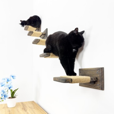 Wall-mounted cat stairs, set of 6 steps