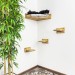 Corner cat bed, natural cozy nook for felines