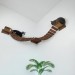 Floating wooden cat bridge – fun kitten wall furniture