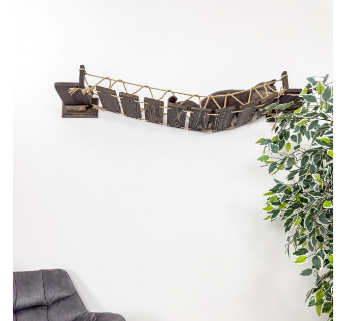 Comfortable wall-mounted cat bridge – custom gift for cat lovers