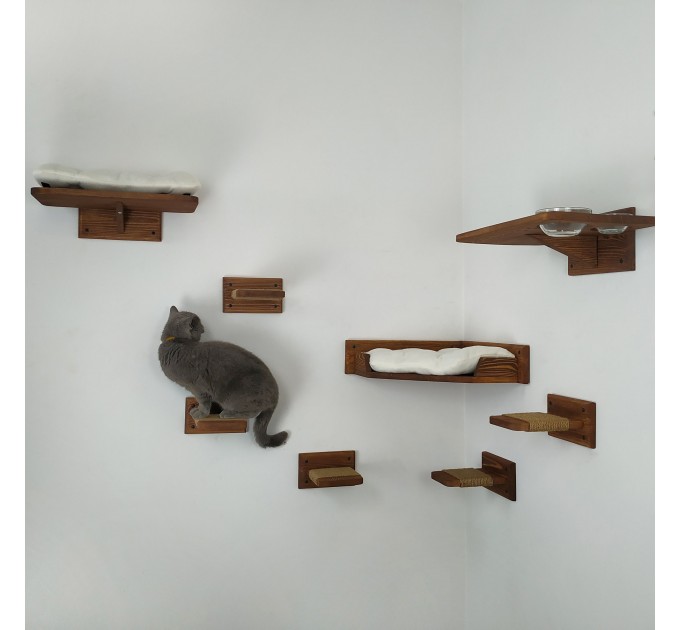 Corner cat bed dark