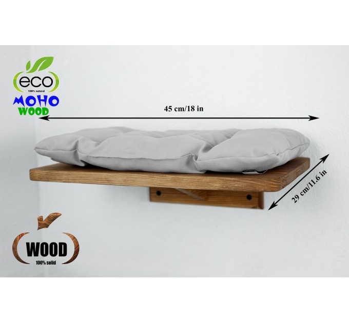 Wooden kitten wall furniture with steps