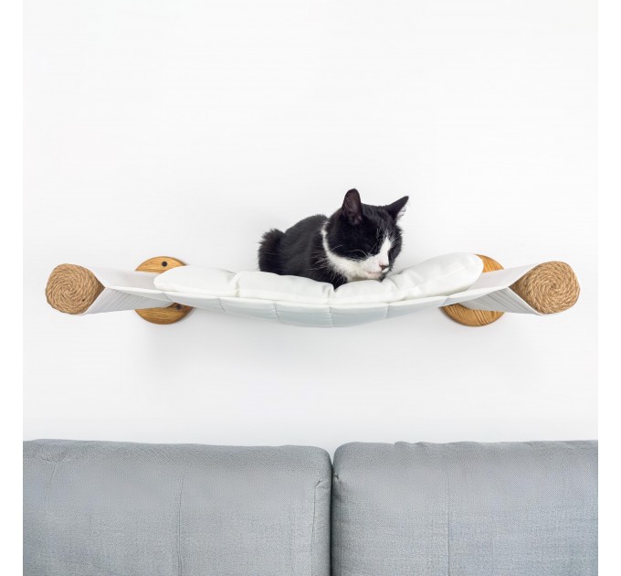 Cat shelf with hammock and wall bed, furniture for cats