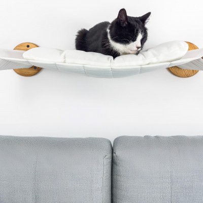 Cat shelf with cat hammock and cat wall bed