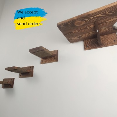 Cat shelves wall furniture set - Complete vertical playground for felines