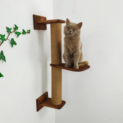 Wall-mounted kitten scratching post