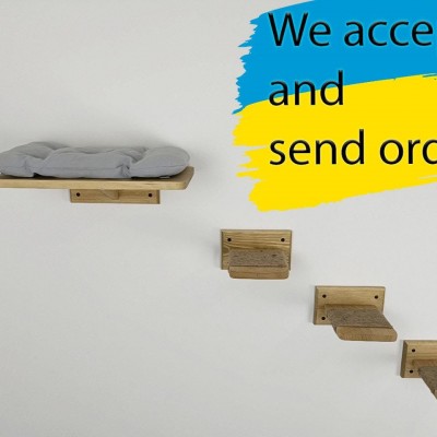 Cat shelves wall mounted furniture set