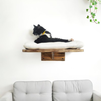 Cat shelves kitten wall mounted bed with pillow