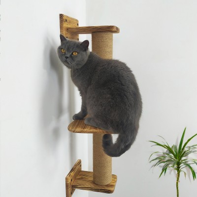 Sisal cat scratcher, wall-mounted tree