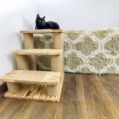Cat scratch pad, stairs for high bed
